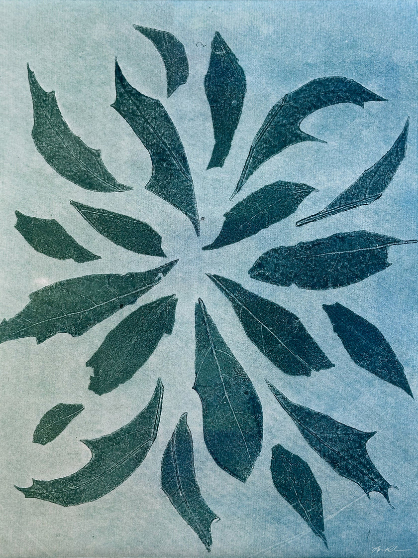 Natural Mandala #2: Hand-pulled Monoprint