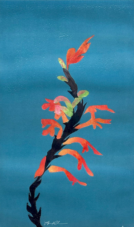 Emerging Bloom: Hand-pulled Monoprint