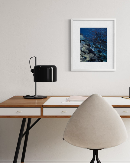 Tidal Crash: Hand-pulled Monoprint (Framed)