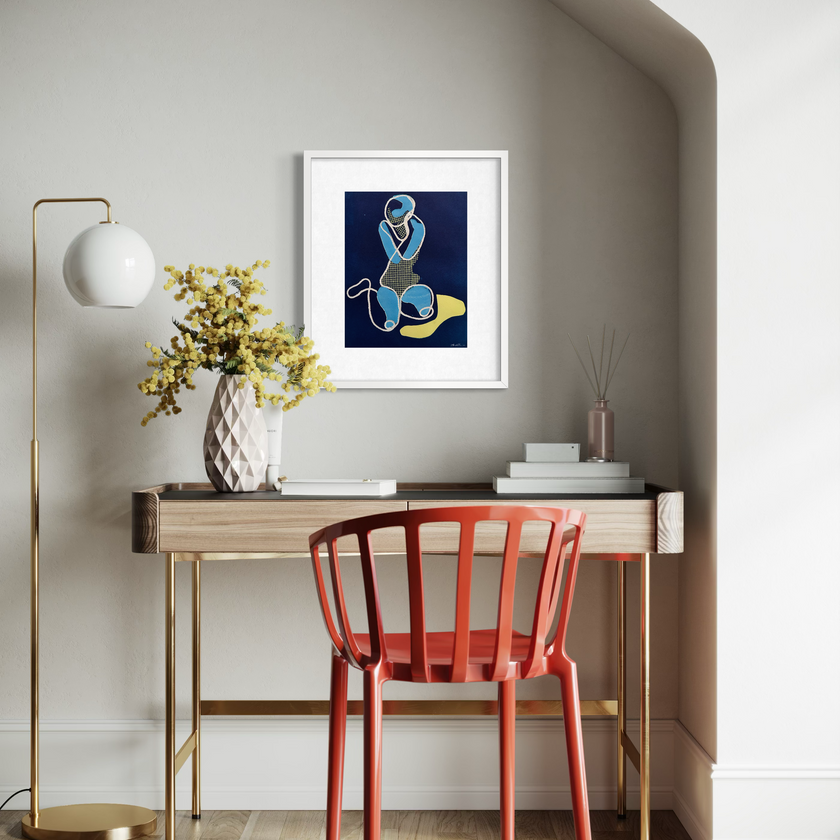 She is Found: Hand-pulled Monoprint (Framed)
